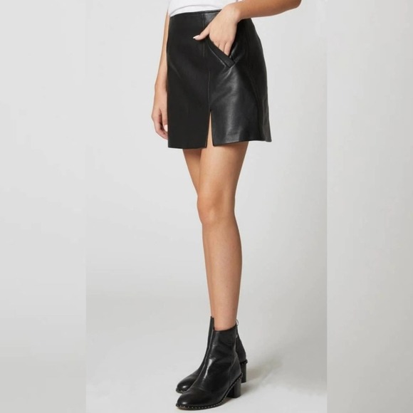Blank NYC Dresses & Skirts - BLANK NYC Latch On Skirt Black Vegan Leather A line sz 27 End Game GNO
